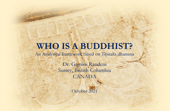 Who is a buddhist? An analytical framework based on Tipitaka dhamma
